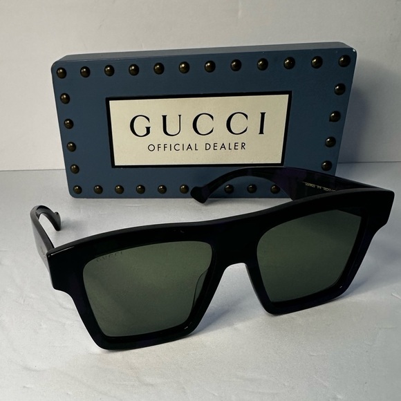 Gucci Men's GG0962Sm Acetate Rectangle Sunglasses - Picture 3 of 15
